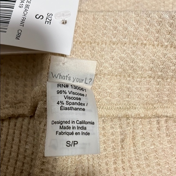 L Space Cozy Knit Beige Joggers - Picture 4 of 6